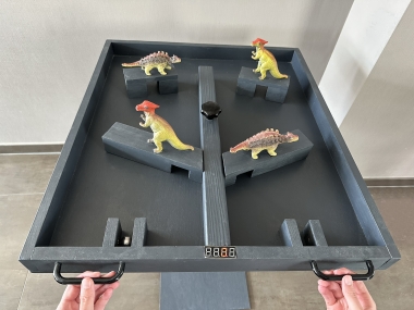 Hindernisbaan tijdspel dino